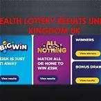 uk health lottery results history